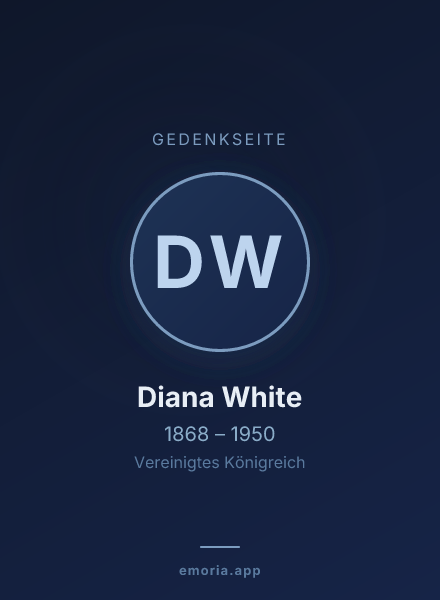 Gedenkportrait von Diana White