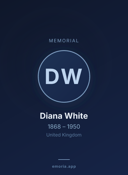 Memorial portrait of Diana White