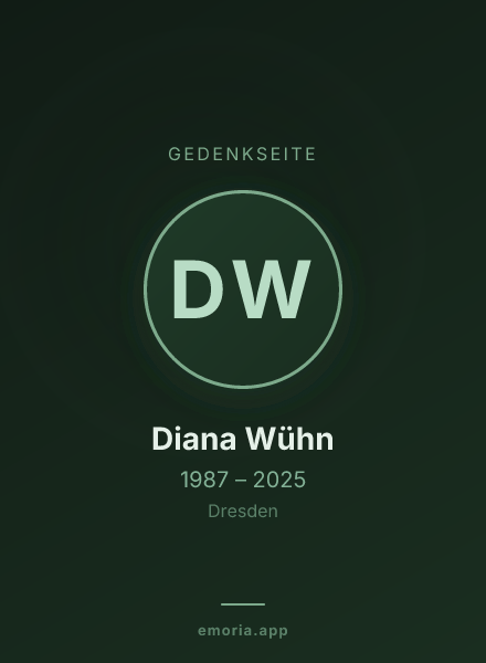 Gedenkportrait von Diana Wühn