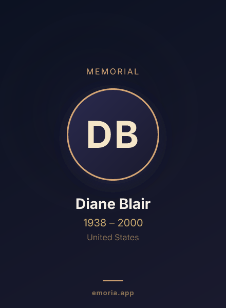 Memorial portrait of Diane Blair