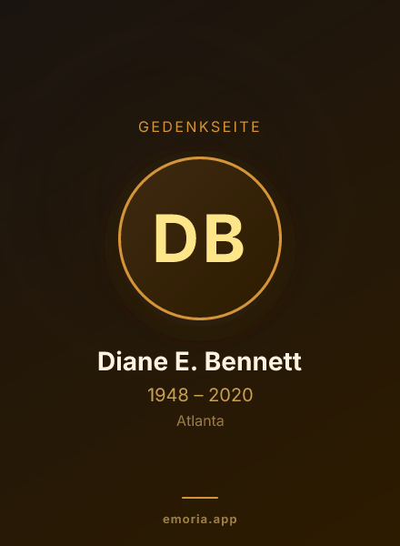 Gedenkportrait von Diane E. Bennett