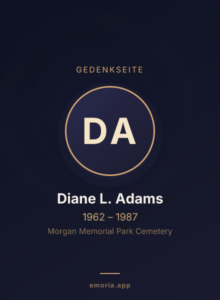 Gedenkportrait von Diane L. Adams