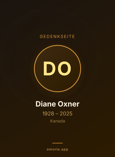 Gedenkportrait von Diane Oxner