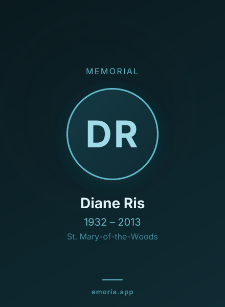 Memorial portrait of Diane Ris