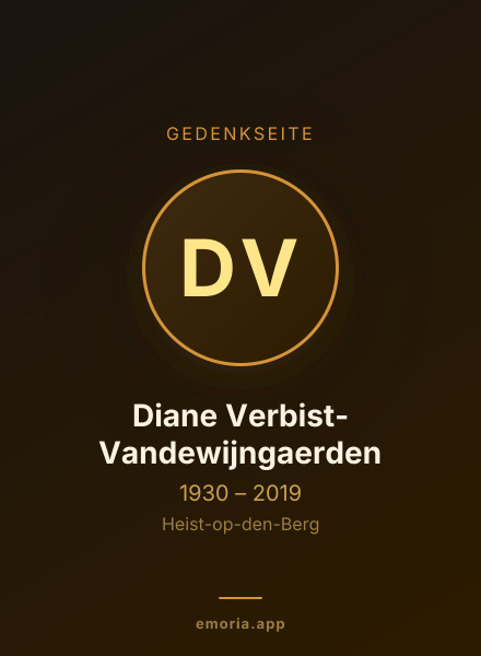 Gedenkportrait von Diane Verbist-Vandewijngaerden