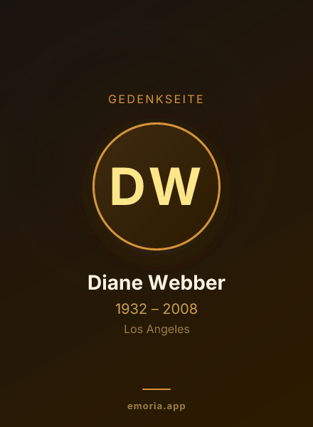 Gedenkportrait von Diane Webber