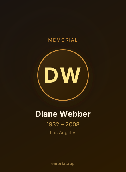 Memorial portrait of Diane Webber