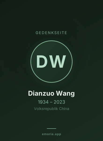 Gedenkportrait von Dianzuo Wang