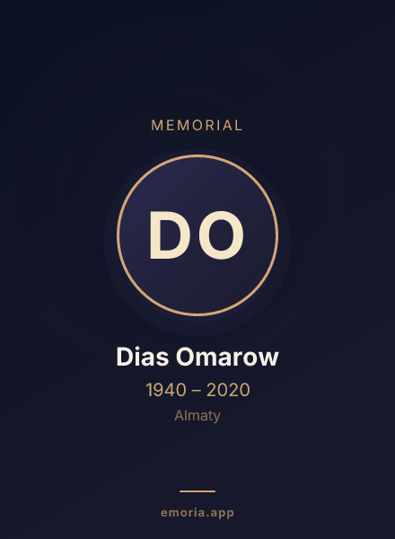 Memorial portrait of Dias Omarow