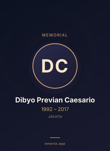 Memorial portrait of Dibyo Previan Caesario