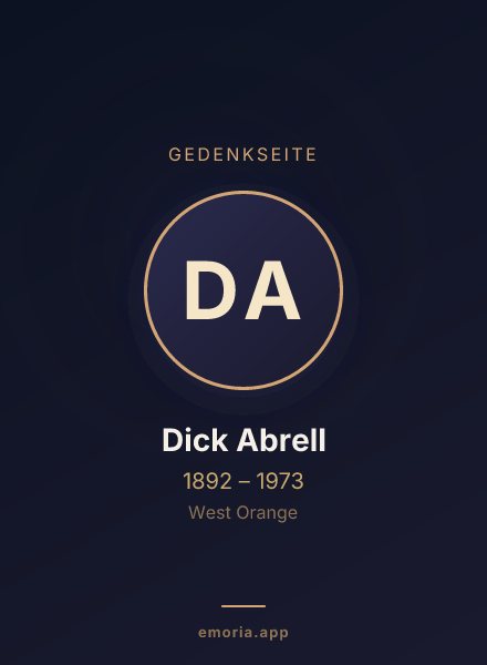 Gedenkportrait von Dick Abrell