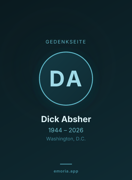 Gedenkportrait von Dick Absher
