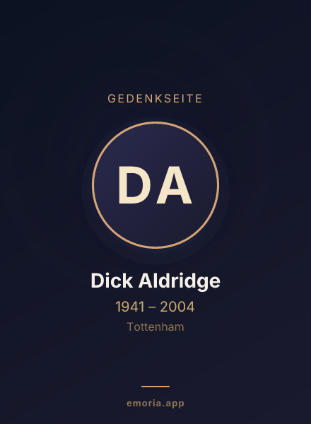 Gedenkportrait von Dick Aldridge