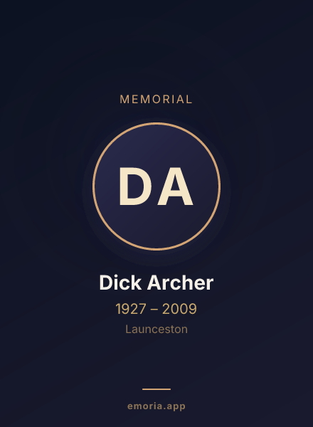 Memorial portrait of Dick Archer