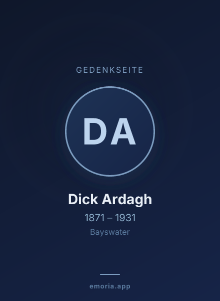 Gedenkportrait von Dick Ardagh