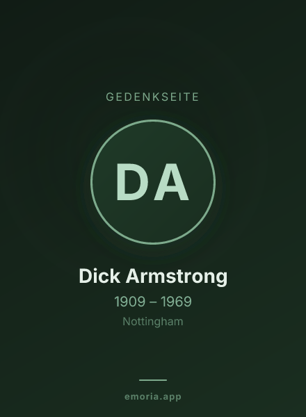 Gedenkportrait von Dick Armstrong