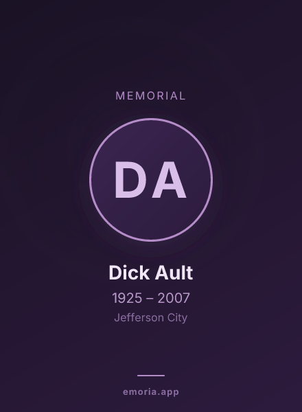 Memorial portrait of Dick Ault