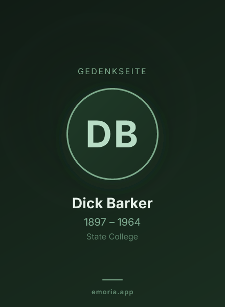Gedenkportrait von Dick Barker