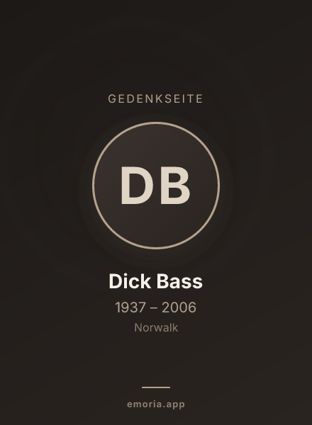 Gedenkportrait von Dick Bass
