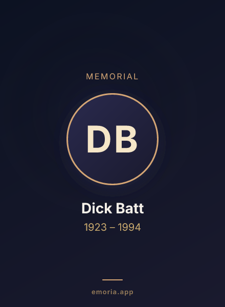 Memorial portrait of Dick Batt