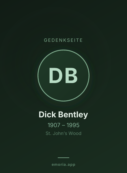 Gedenkportrait von Dick Bentley