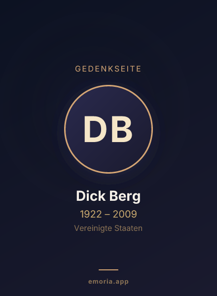 Gedenkportrait von Dick Berg