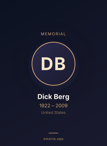 Memorial portrait of Dick Berg