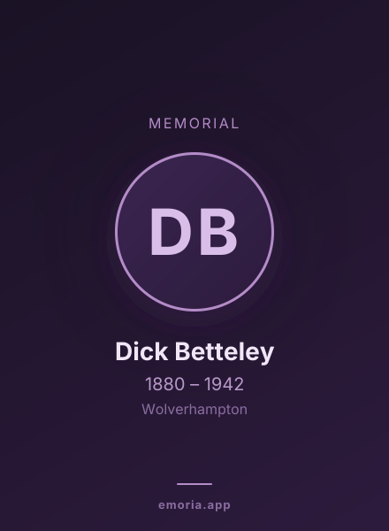 Memorial portrait of Dick Betteley