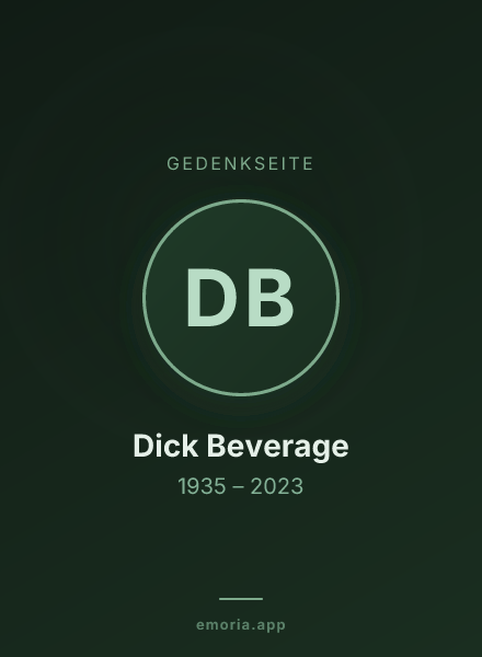 Gedenkportrait von Dick Beverage