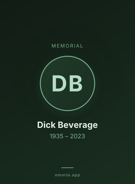 Memorial portrait of Dick Beverage