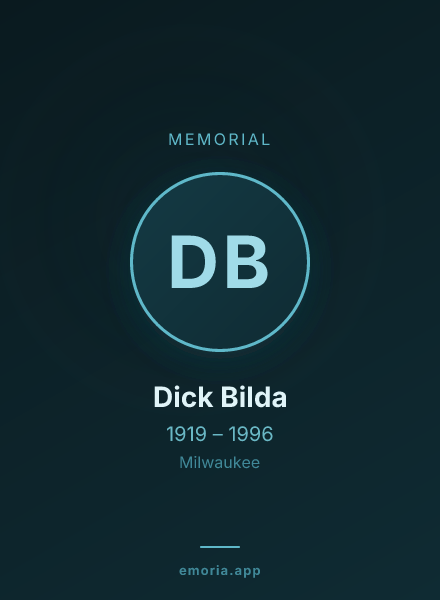 Memorial portrait of Dick Bilda