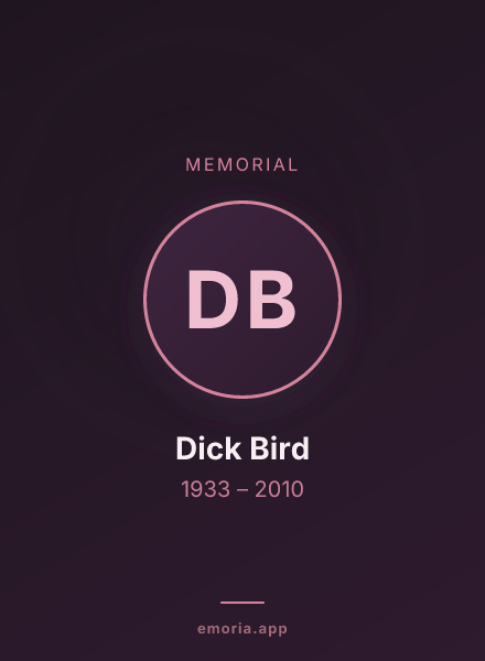 Memorial portrait of Dick Bird
