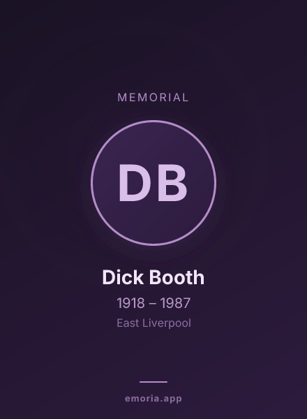 Memorial portrait of Dick Booth