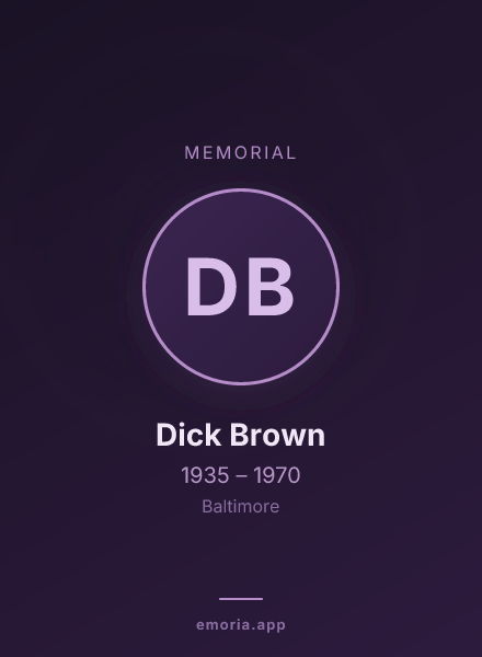 Memorial portrait of Dick Brown