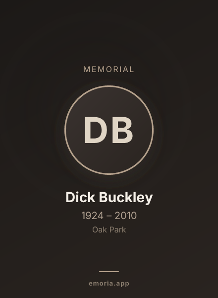 Memorial portrait of Dick Buckley