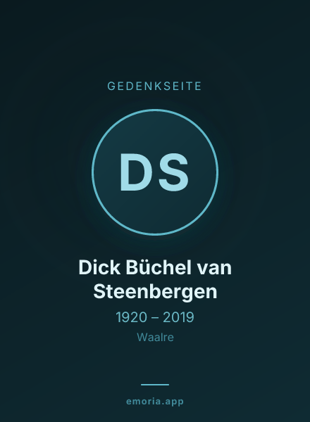 Gedenkportrait von Dick Büchel van Steenbergen