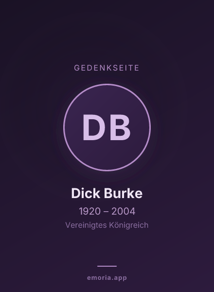 Gedenkportrait von Dick Burke