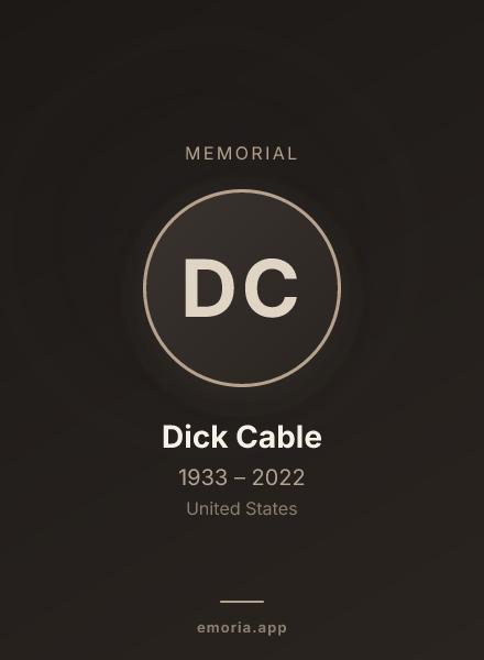 Memorial portrait of Dick Cable