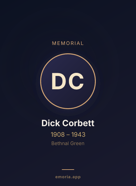 Memorial portrait of Dick Corbett