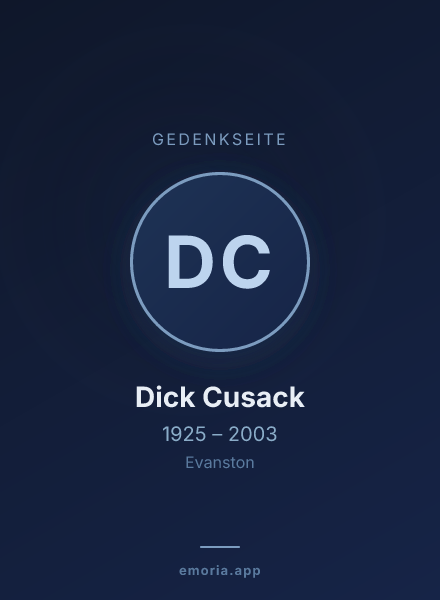 Gedenkportrait von Dick Cusack