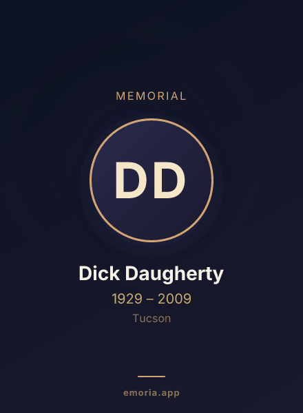 Memorial portrait of Dick Daugherty