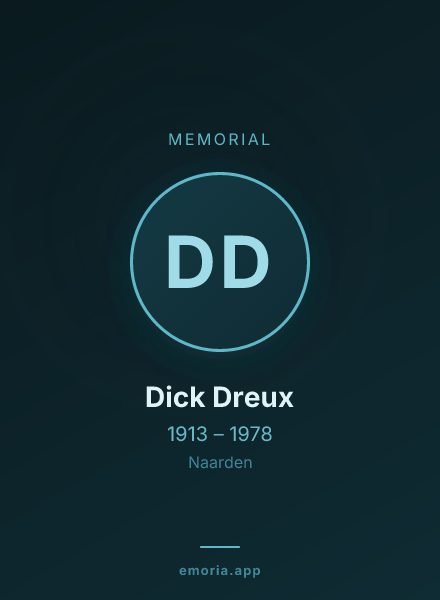 Memorial portrait of Dick Dreux