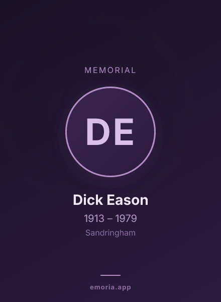 Memorial portrait of Dick Eason
