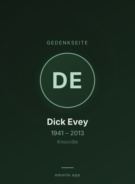 Gedenkportrait von Dick Evey