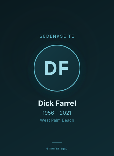 Gedenkportrait von Dick Farrel