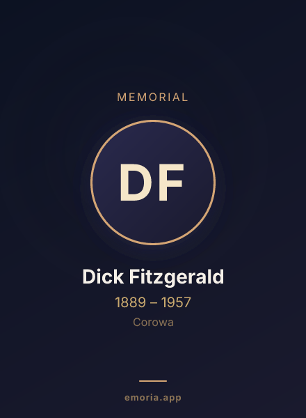 Memorial portrait of Dick Fitzgerald
