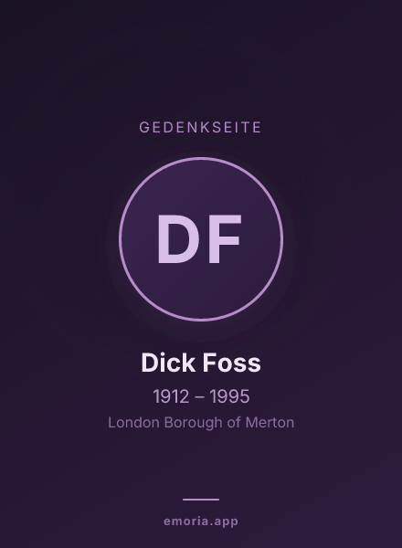 Gedenkportrait von Dick Foss