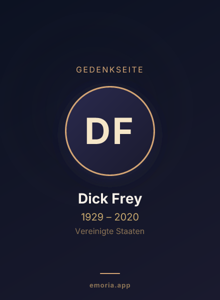 Gedenkportrait von Dick Frey