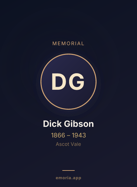 Memorial portrait of Dick Gibson