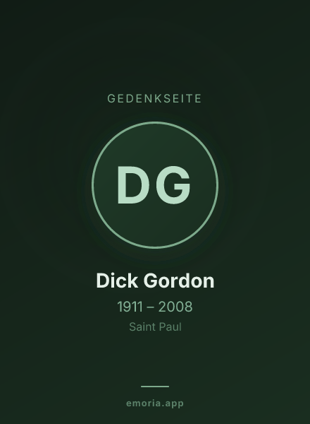 Gedenkportrait von Dick Gordon